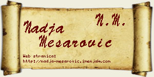 Nadja Mesarović vizit kartica